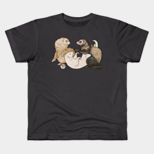 Playful Ferrets Kids T-Shirt